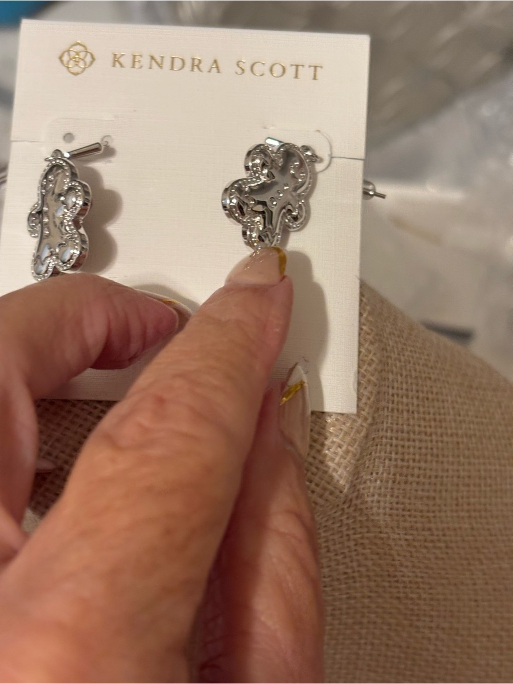 Kendra Scott Brown Gingerbread Man Drop Earrings - Picture 2 of 3